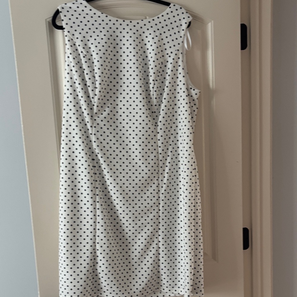 AGB Black and White Polka Dot Midi Dress